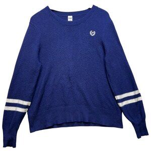 Victorias Secret Pink Womens Pullover Sweater Knit Stretch Sz L Blue